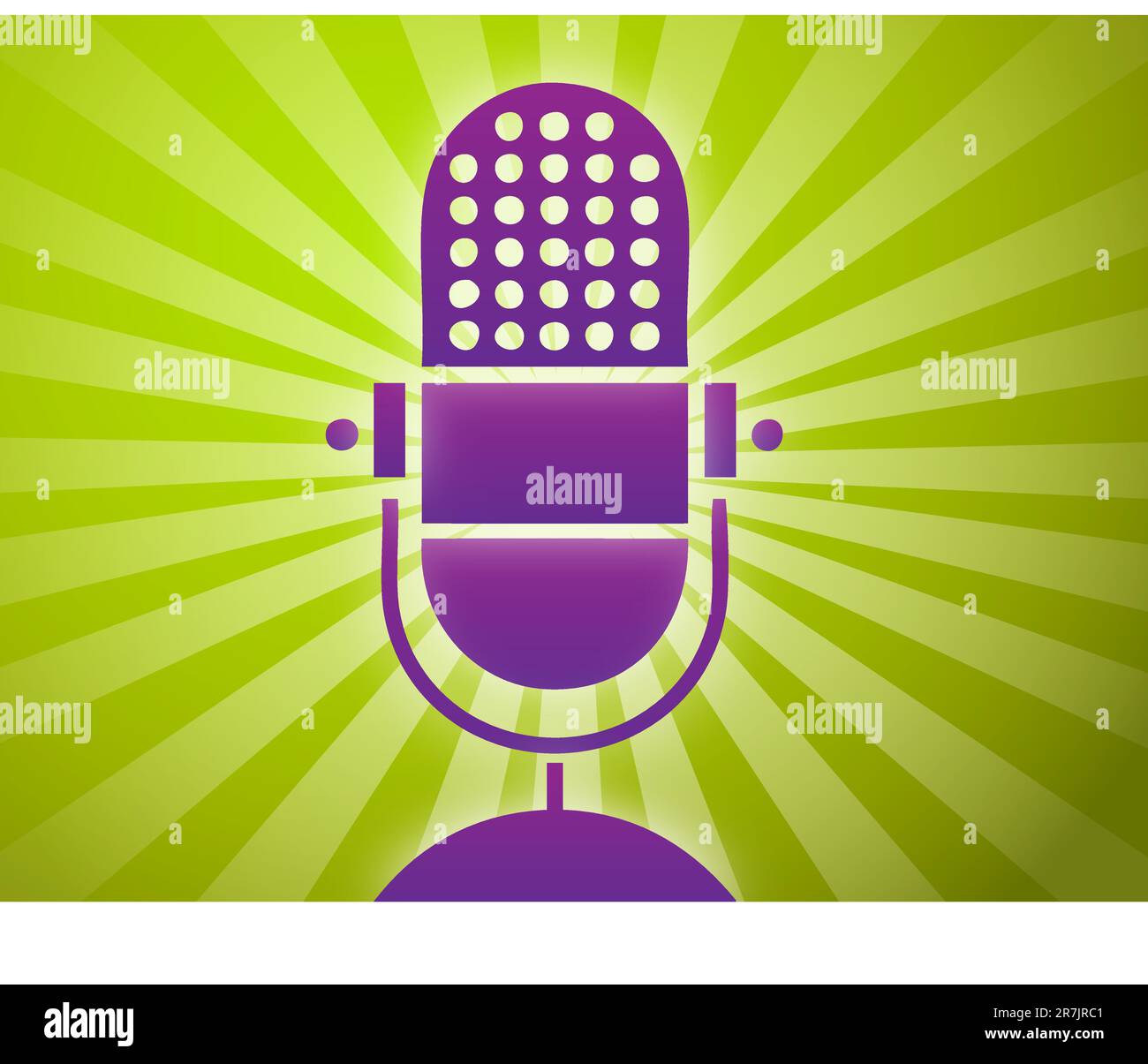 Vector illustration of retro microphone Stock Vector Image & Art - Alamy