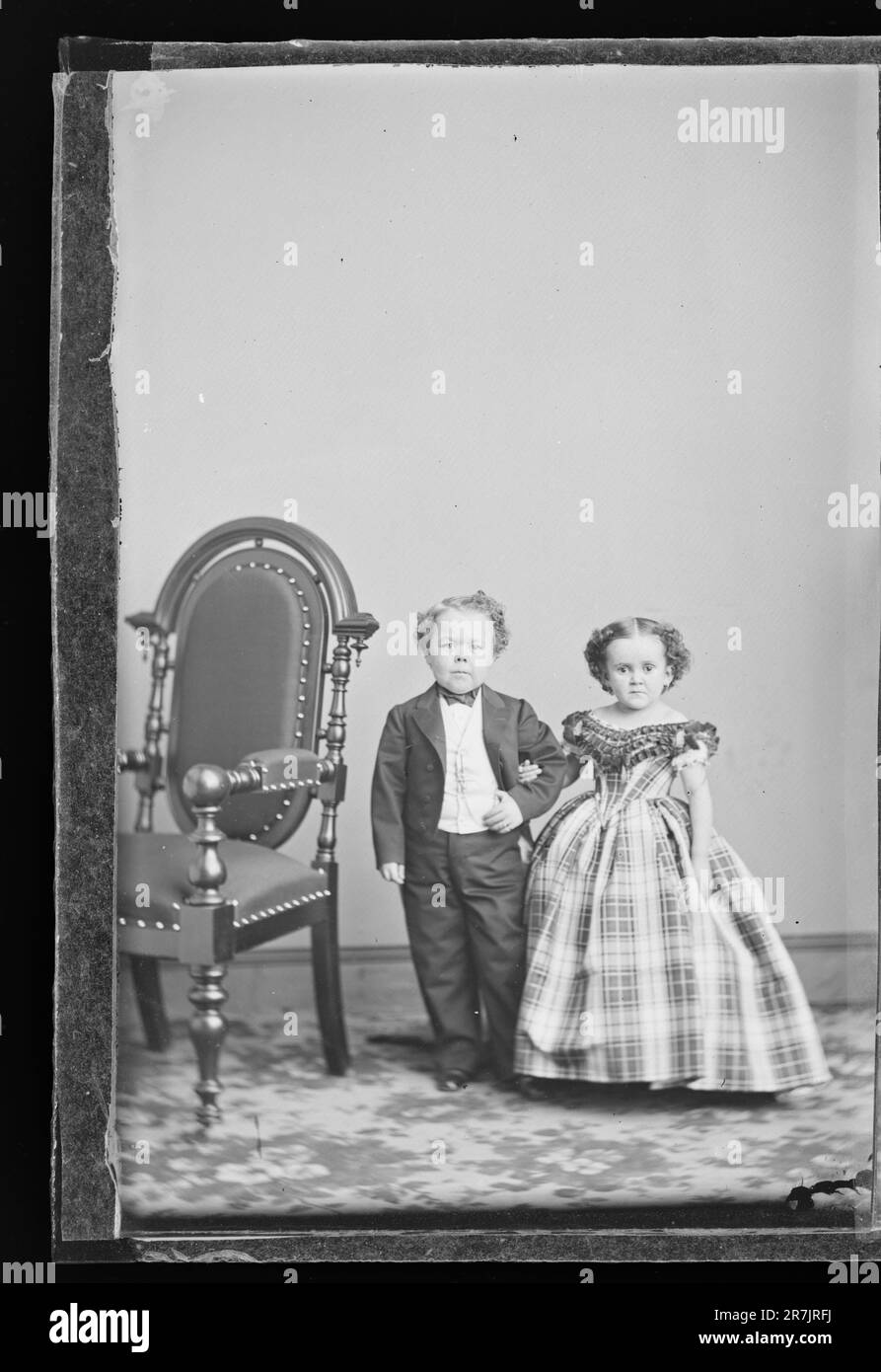 G.W.M. Nutt and Minnie Warren c. 1860-70 Stock Photo