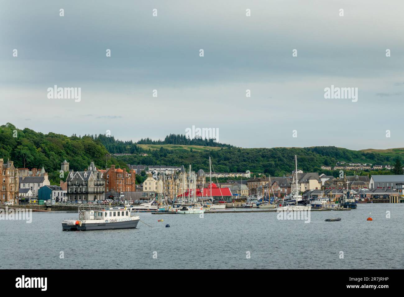 Town and harbor of Oban in Argyll, Scotland, UK Stock Photo