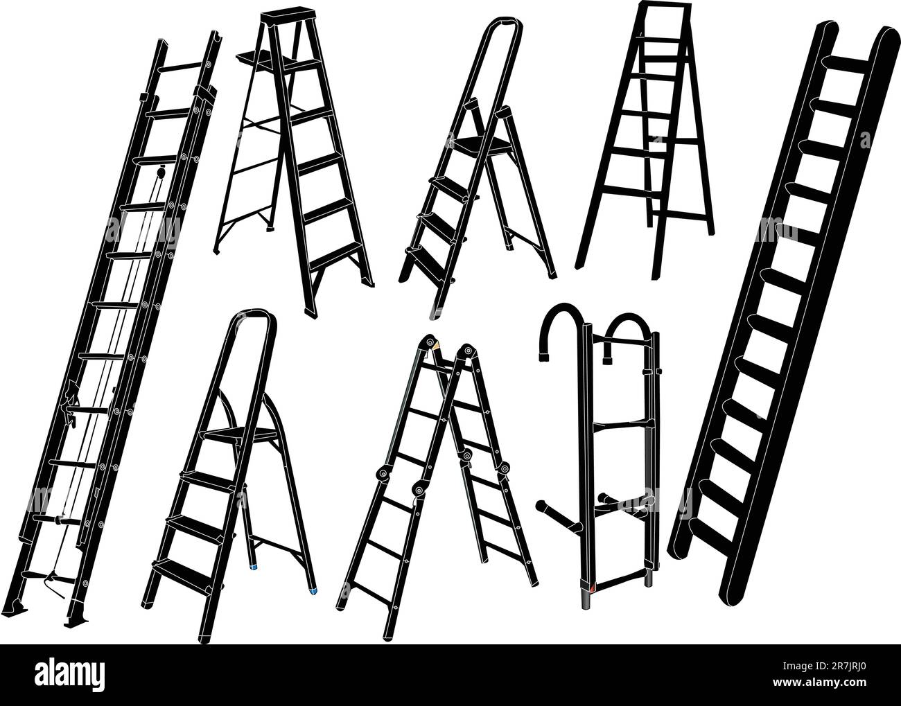 ladders collection vector Stock Vector Image & Art Alamy