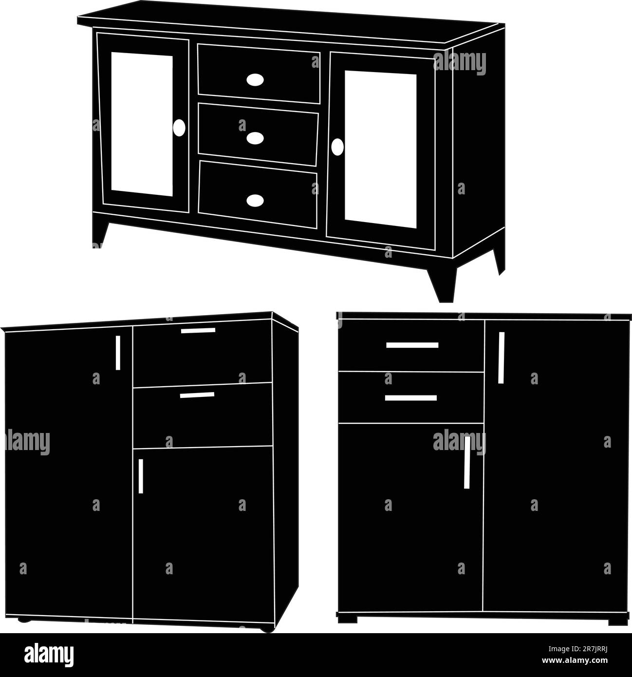 illustration of dressers vector Stock Vector Image & Art Alamy