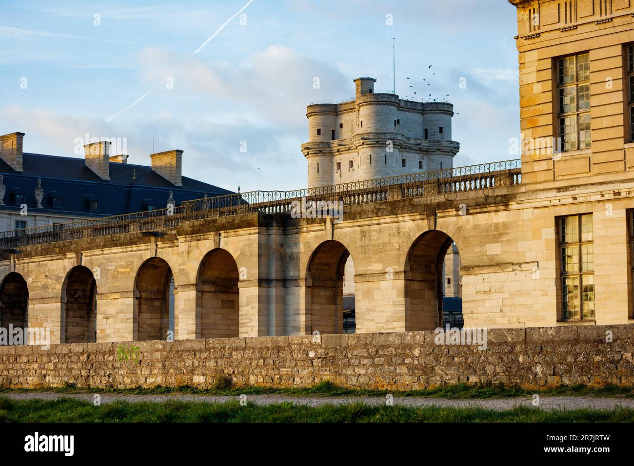 Walls to Donjon Chateau de Vincennes panorama near Paris Stock Photo Alamy