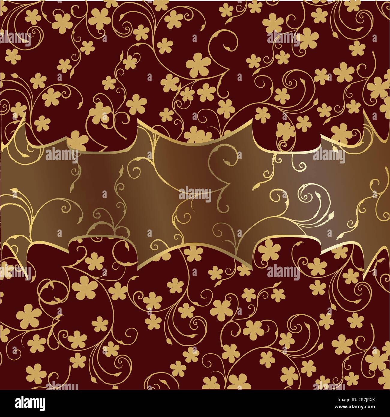 Retro background with floral elements Stock Vector