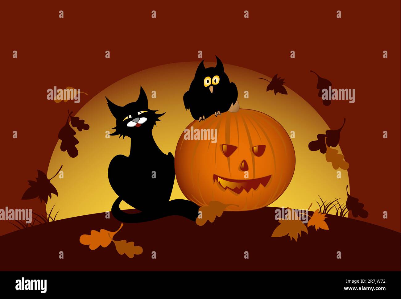 Moonlight oak Stock Vector Images - Alamy