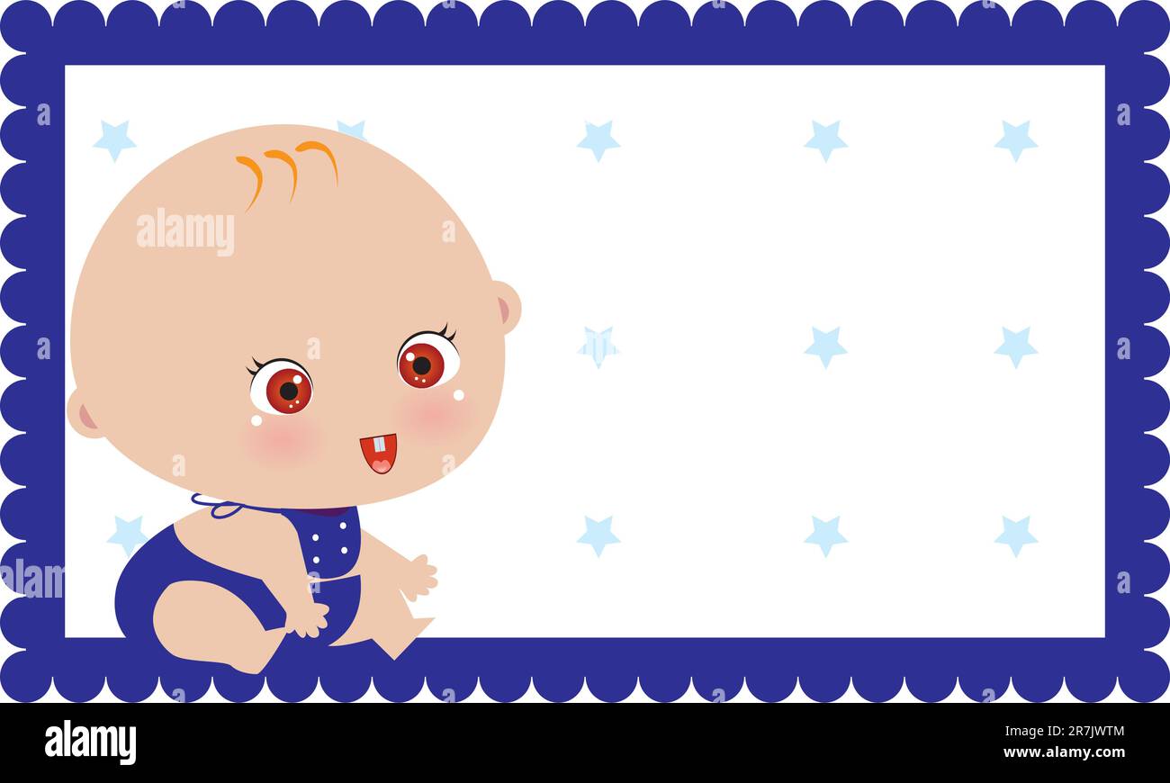 boy birth announcement card, vector Stock Vector Image & Art Alamy