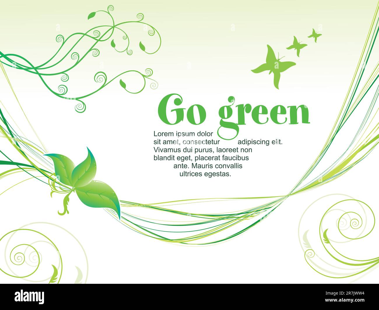 abstract green eco background with wave vector illustration Stock ...