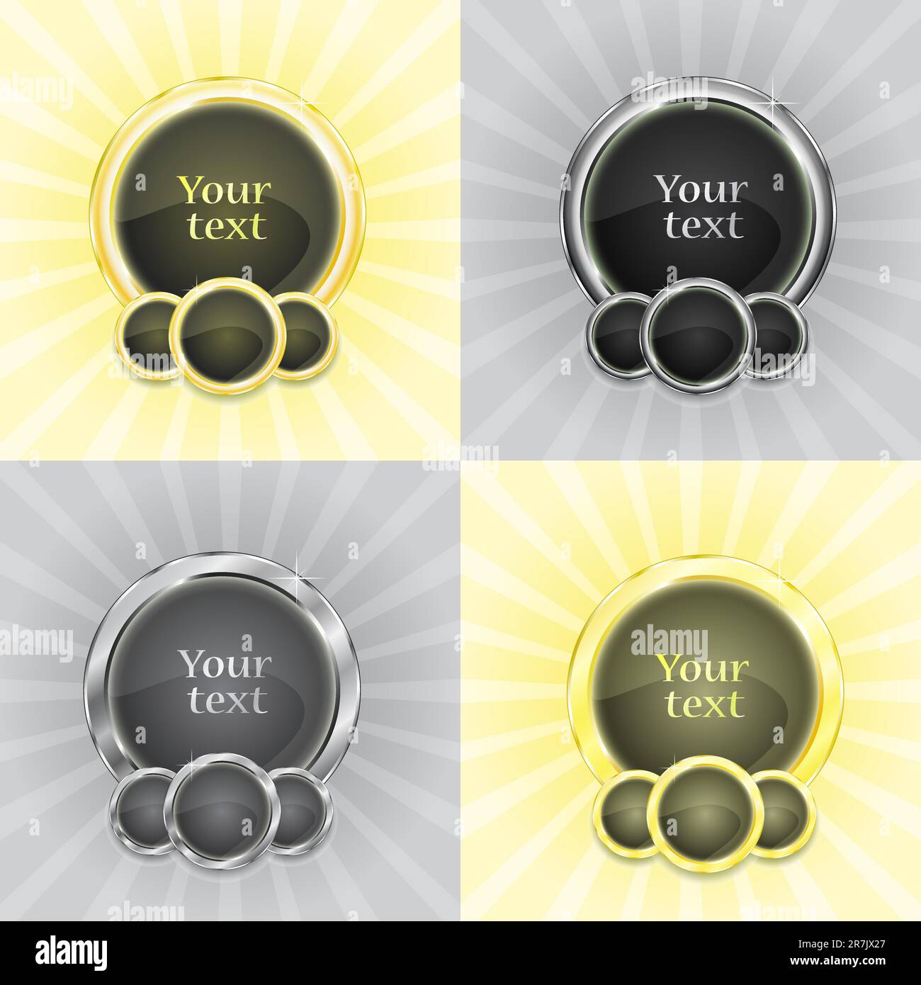 Glossy speech bubble icons. Vector illustration Stock Vector Image ...