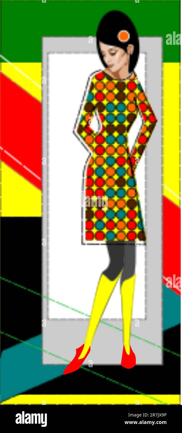 Stock Photo:  illustration of a retro pop art woman Stock Vector