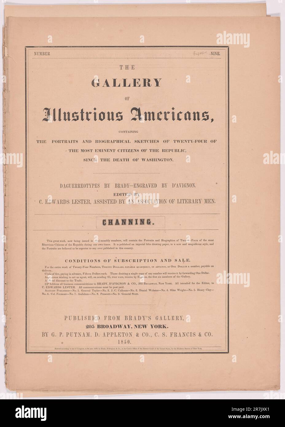 Biography of William E. Channing 1850 (date of publication) Stock Photo