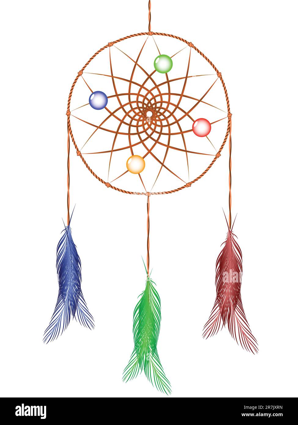 dream catcher against white background, abstract vector art