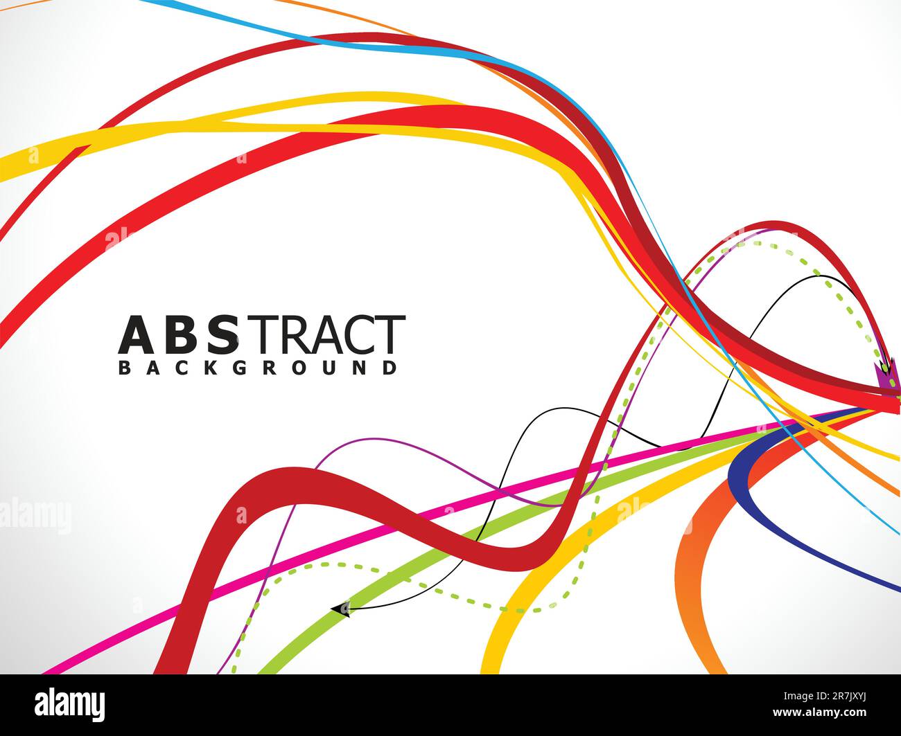 abstract colorful rainbow line wave background vector illustration ...