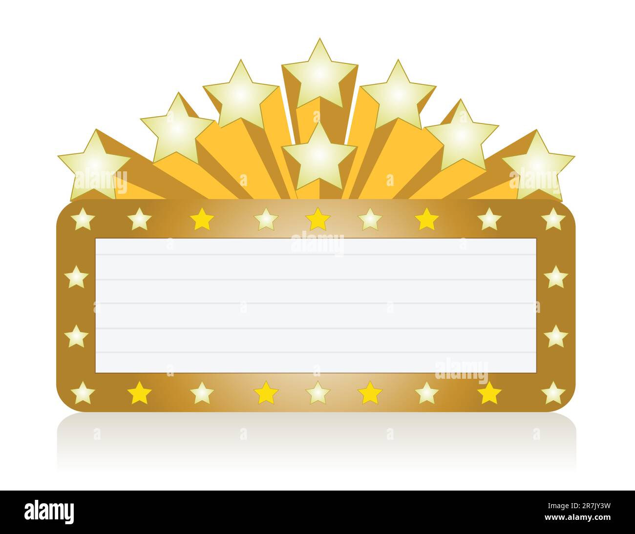 Star Neon theater / Movie Sign With White Copyspace Stock Vector