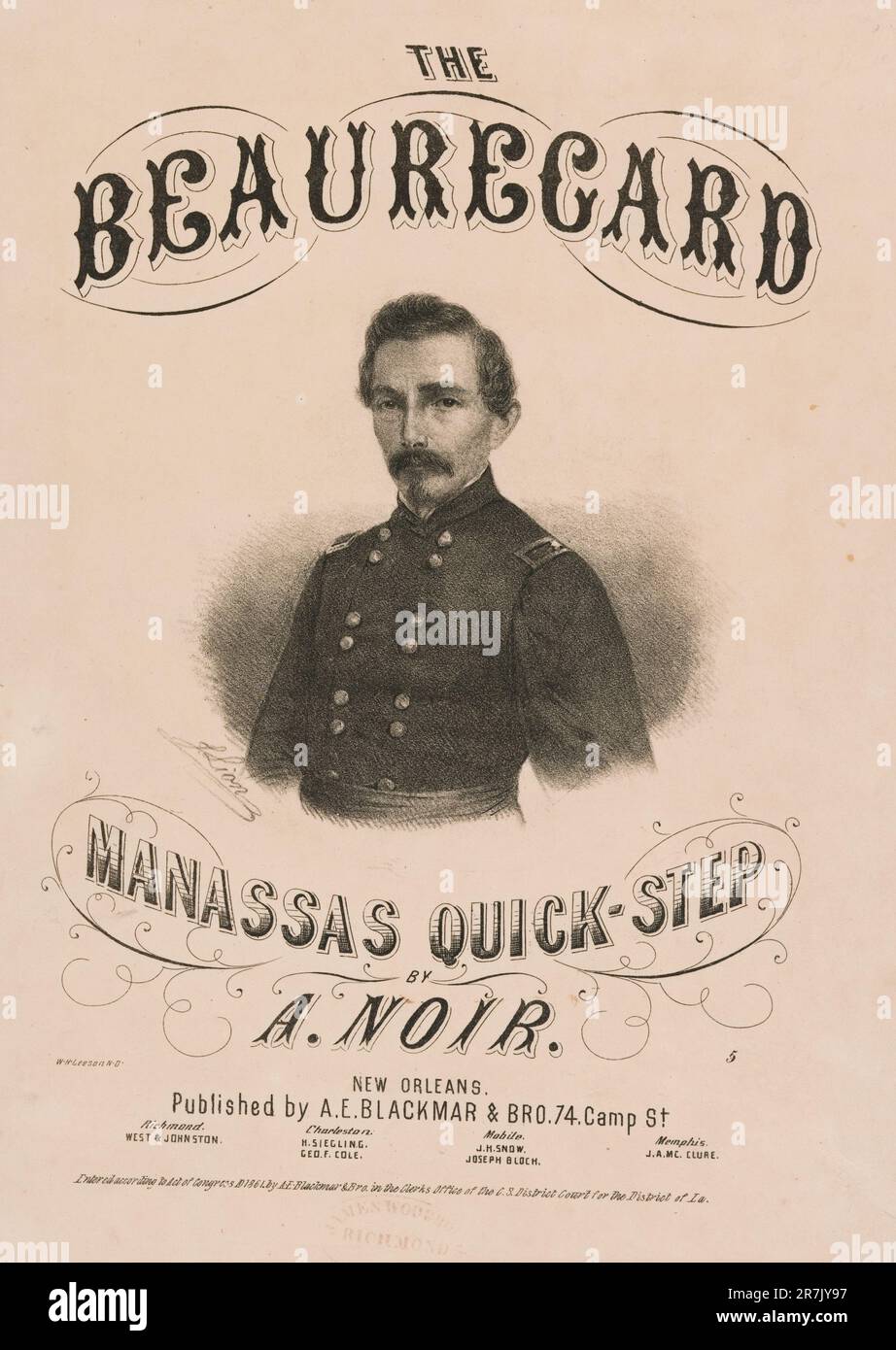 Pierre Gustave Toutant Beauregard 1861 Stock Photo