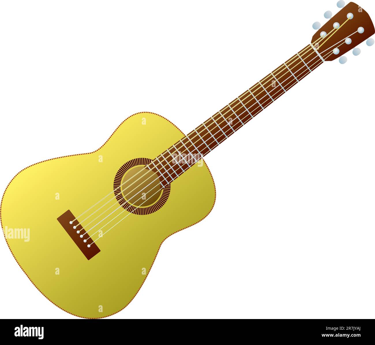 A vector wood blonde finish acoustic guitar Stock Vector Image & Art ...