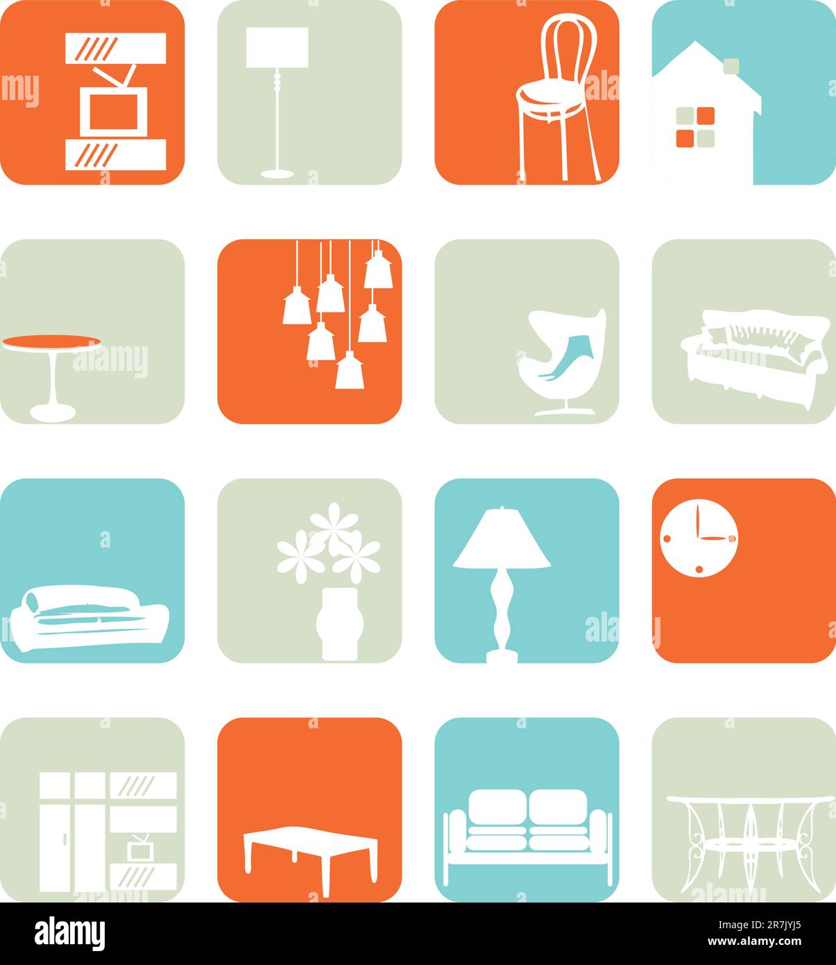 Household Interior ornaments set Stock Vector Image & Art - Alamy