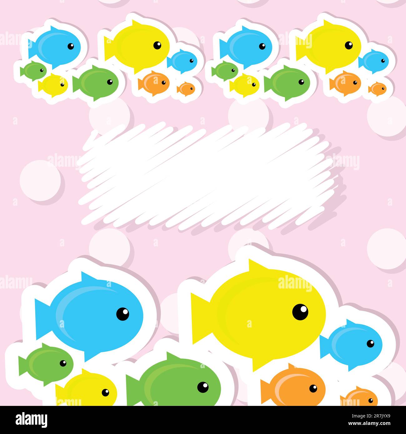 card with fish Stock Vector