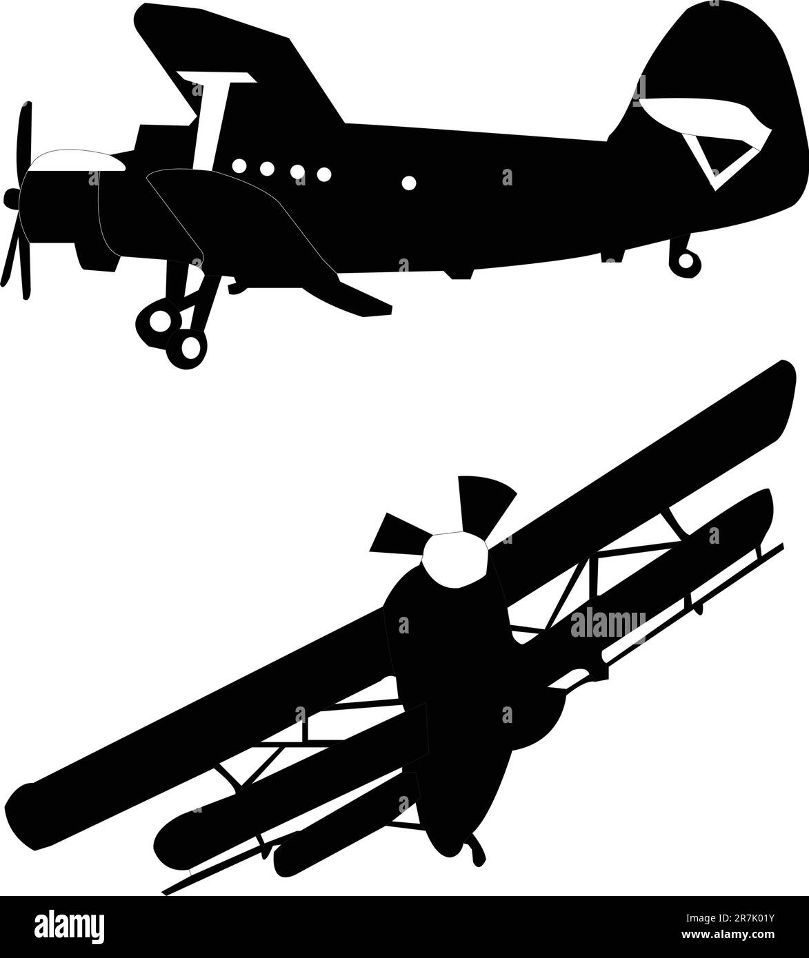 illustration of two airplanes vector Stock Vector Image & Art Alamy