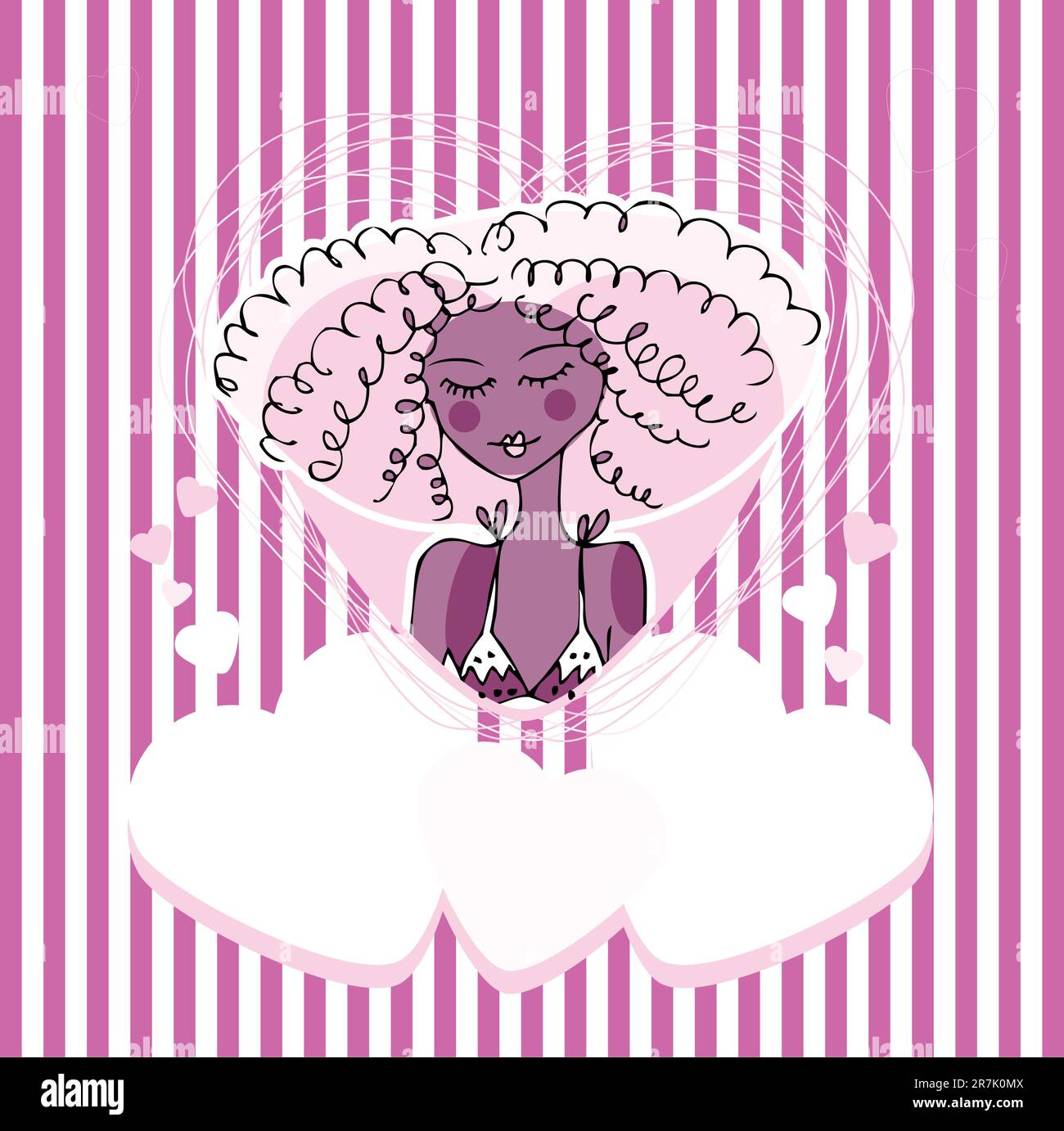 Girl Greeting card design Stock Vector Image & Art Alamy