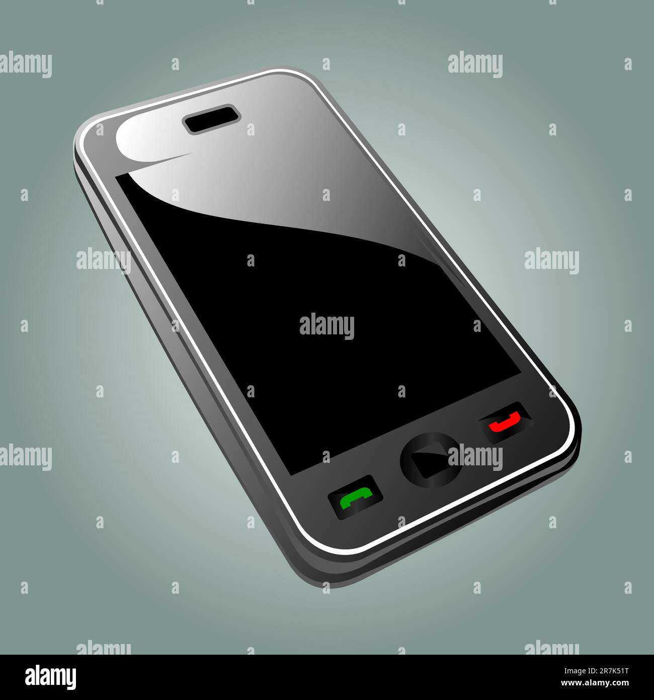 simplistic modern smartphone illustration Stock Vector