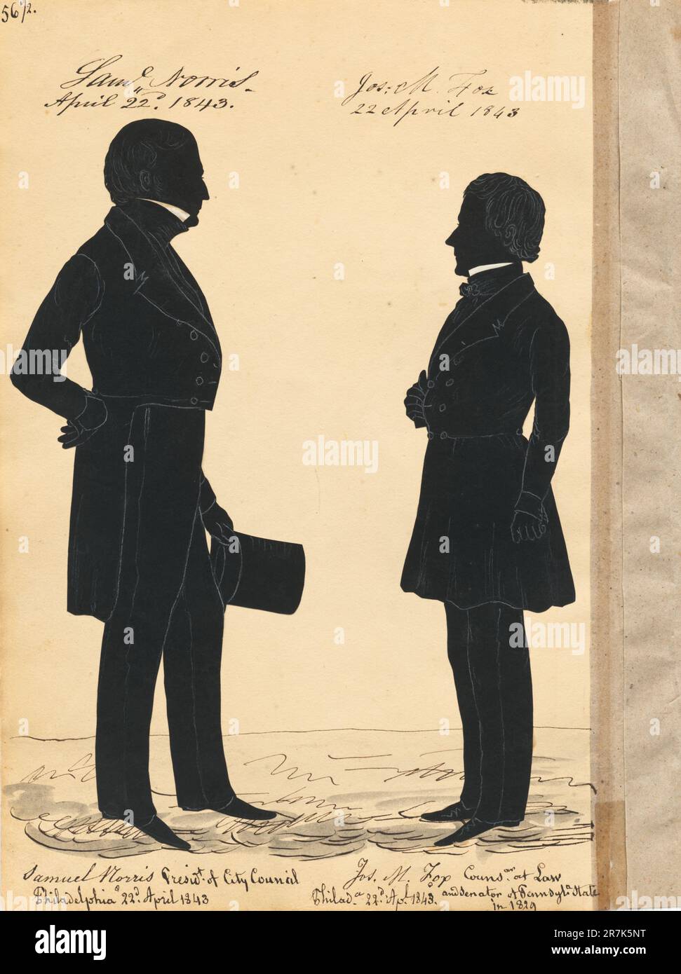 Samuel Norris and Joseph Mickle Fox 1843 Stock Photo