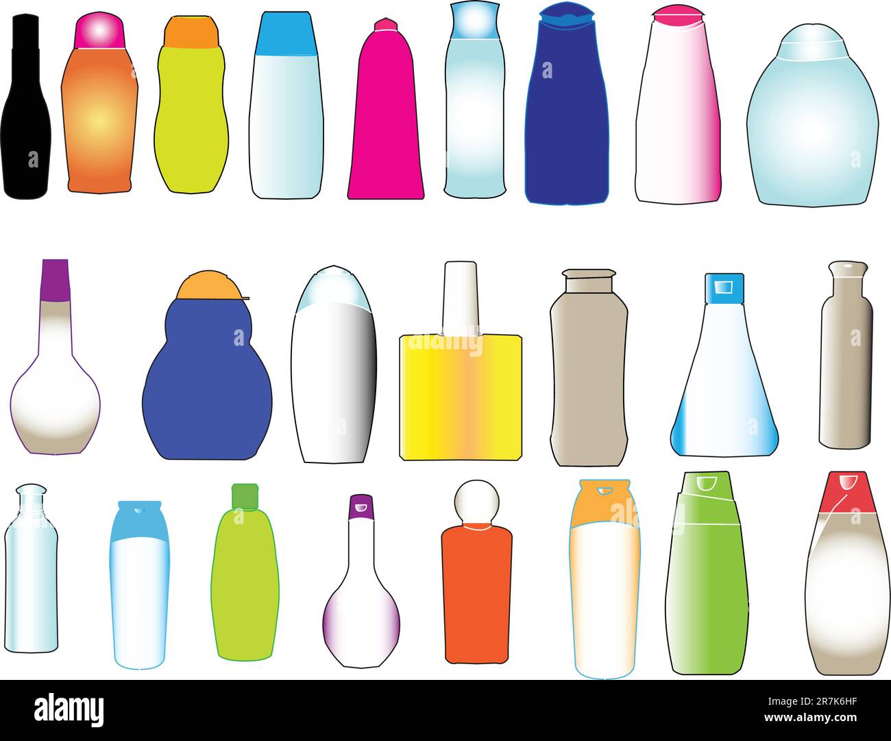 bottle for shampoo collection vector Stock Vector Image & Art Alamy