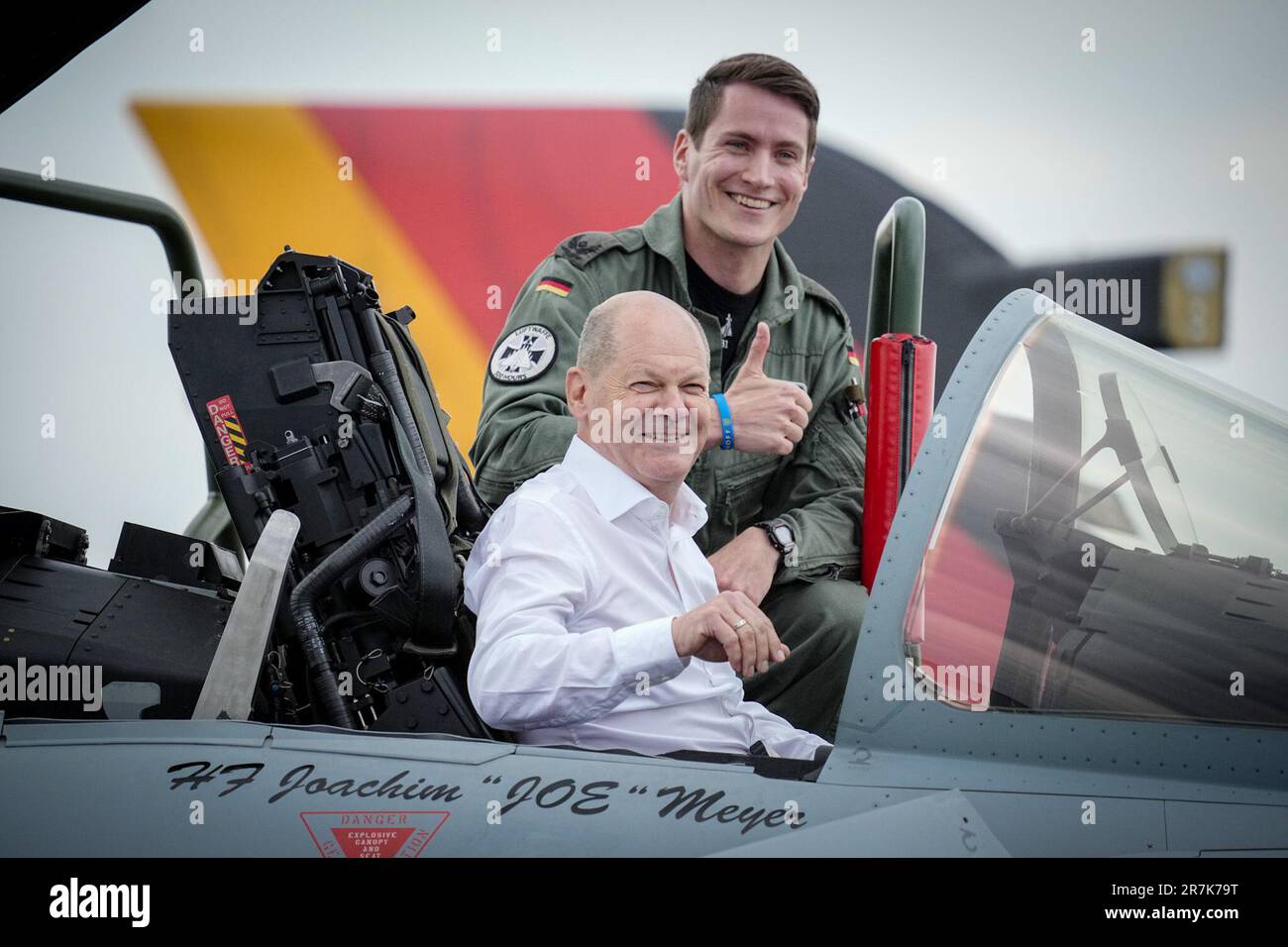Steven R.kay Pilot Riverside California Jagel, Germany. 16th June, 2023. German Chancellor Olaf Scholz (SPD ...