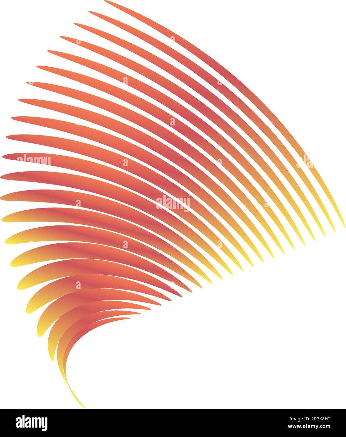 Modern design of a pair of a wing in warm tones Stock Vector Image ...