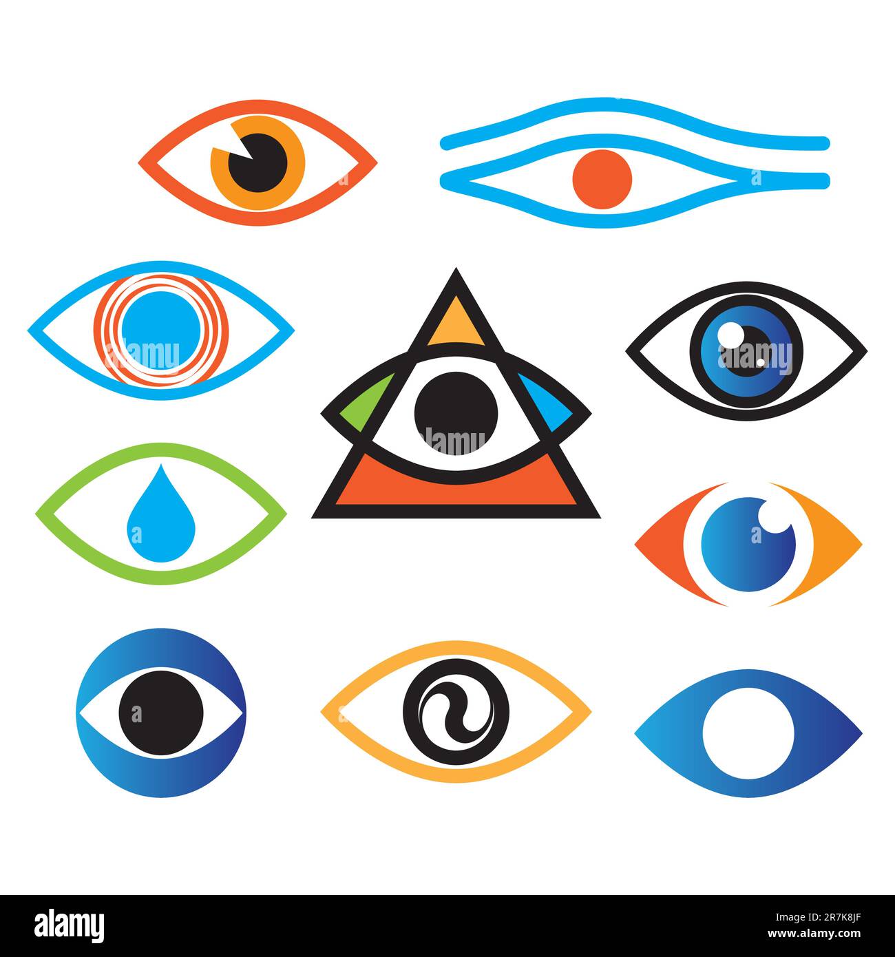 Collection of icons the eye, optics, lens Stock Vector Image & Art
