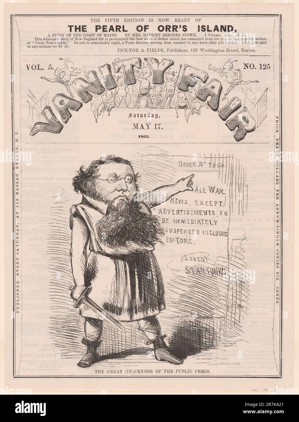 Edwin McMasters Stanton 1862 Stock Photo