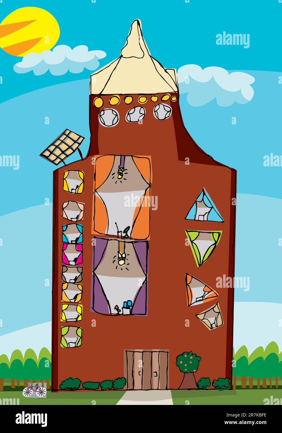 Triangular building Stock Vector Images Alamy