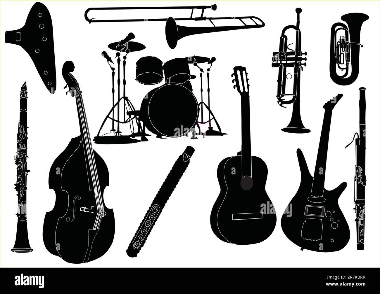 Musical Instruments Collection Vector Stock Vector Image And Art Alamy