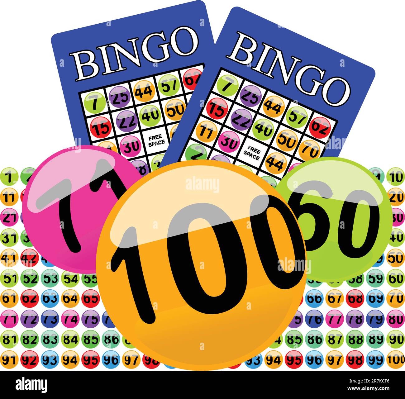 bingo cards Stock Vector