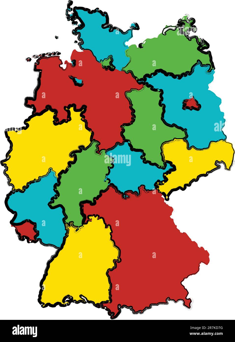 administration map of germany looking like made by a child Stock Vector ...