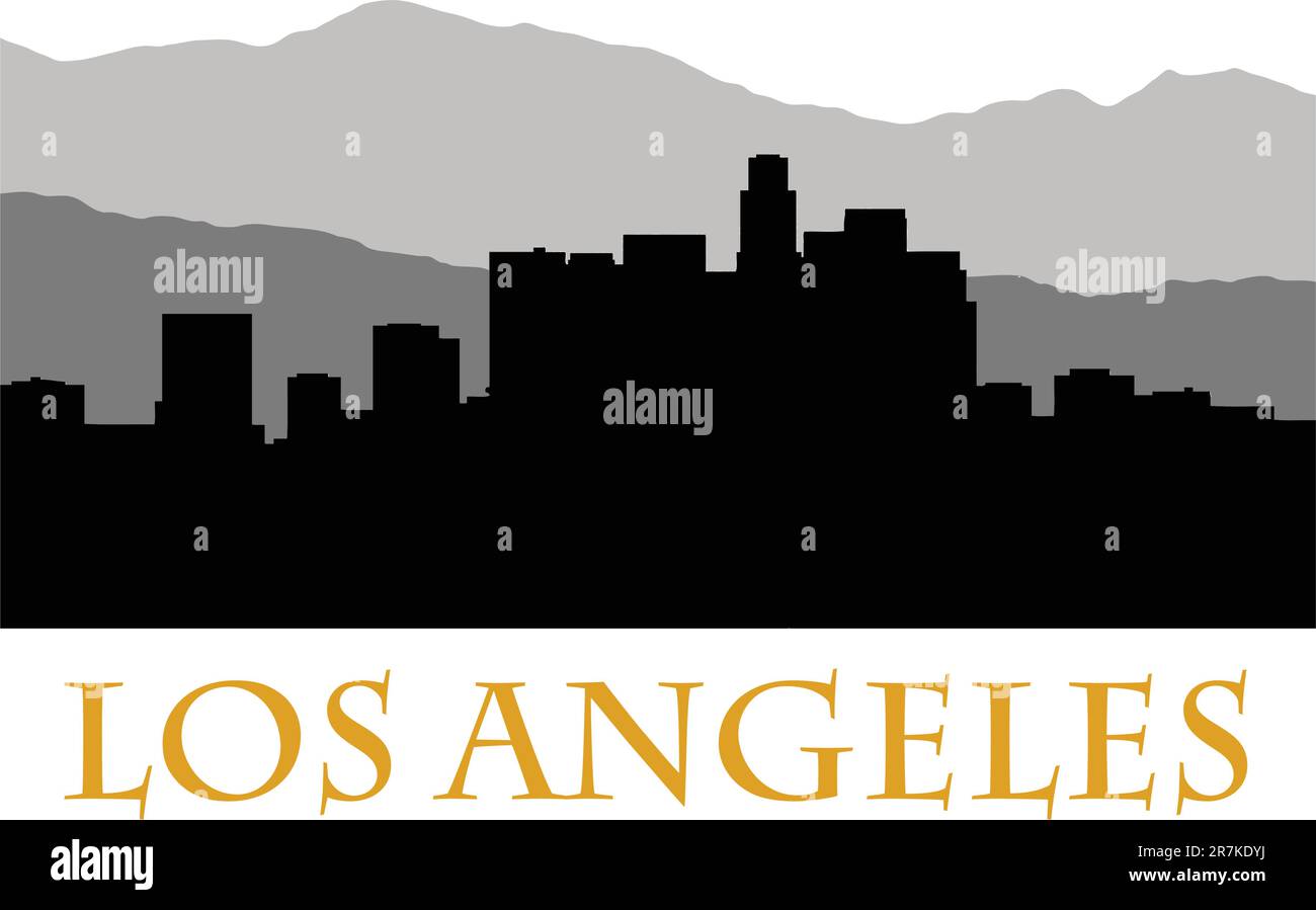 Los Angeles skyline Stock Vector Image & Art - Alamy