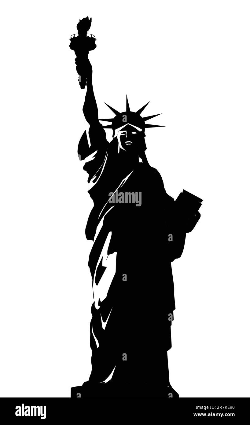 vector illustration of statue of liberty Stock Vector