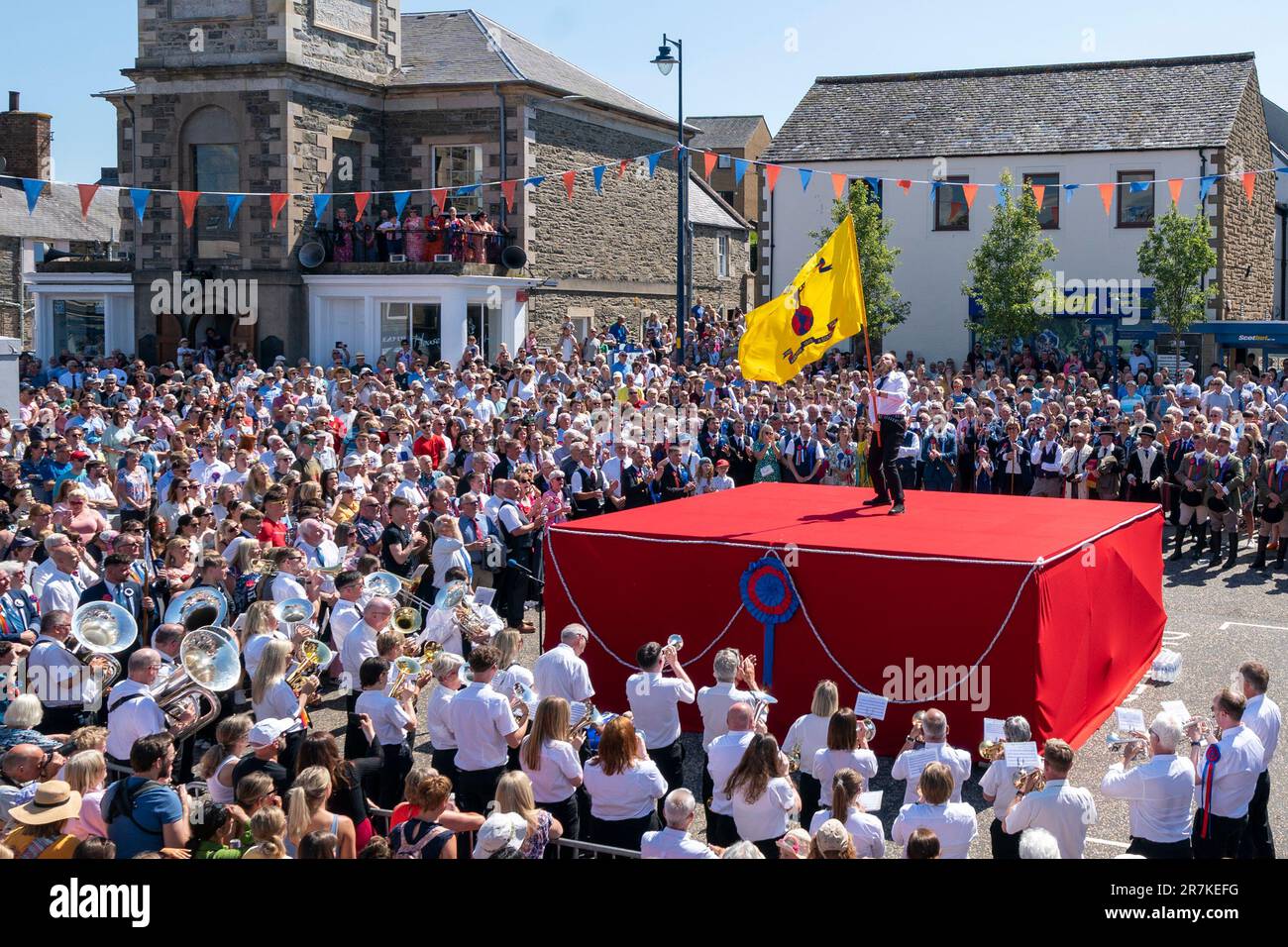 The casting of the Colours takes place in the Market Square during the ...