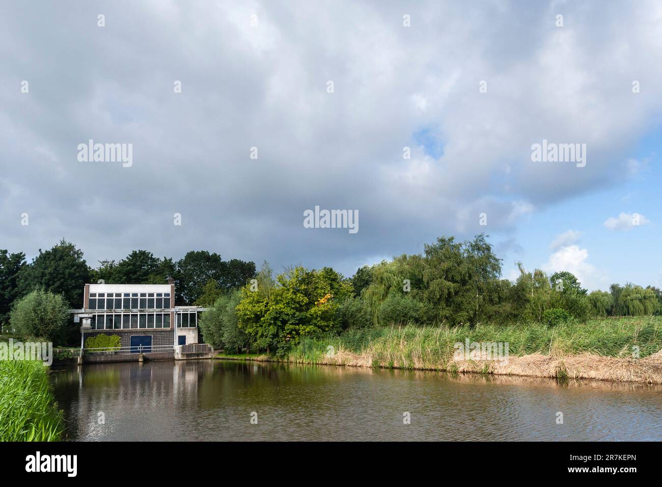 Gemaal in Ouderkerk aan de Amstel Stock Photo