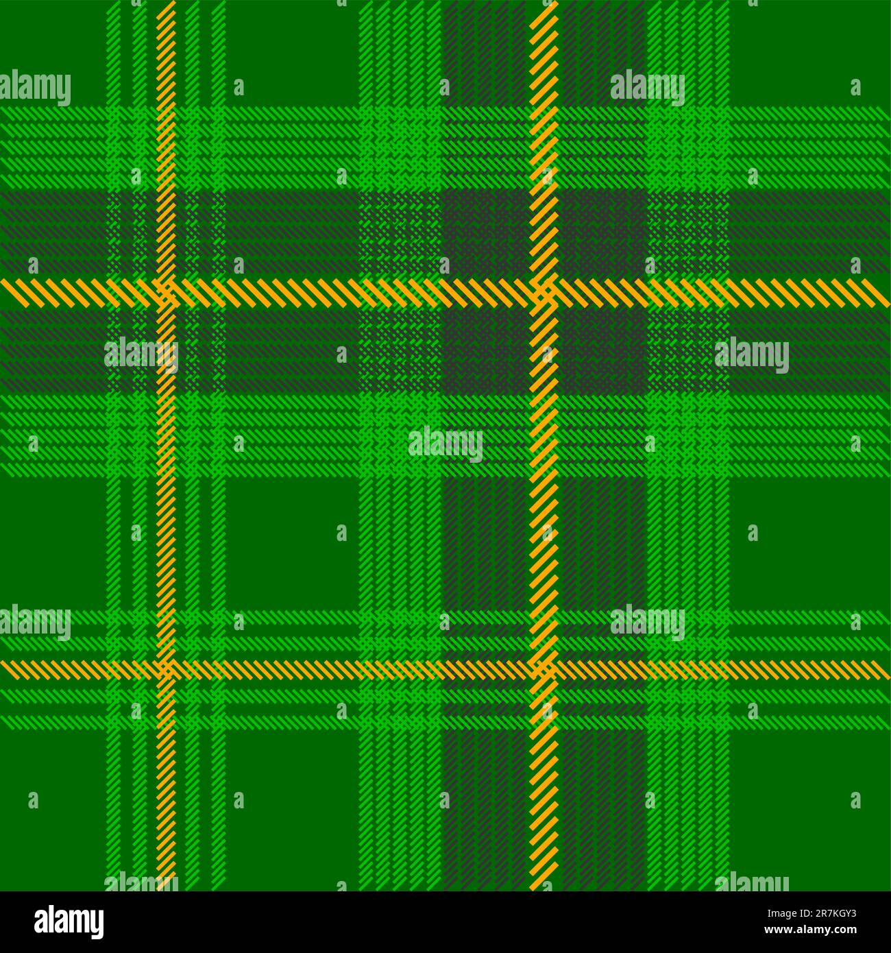 Illustration Detail of Green Tartan Fabric Texture Stock Vector Image