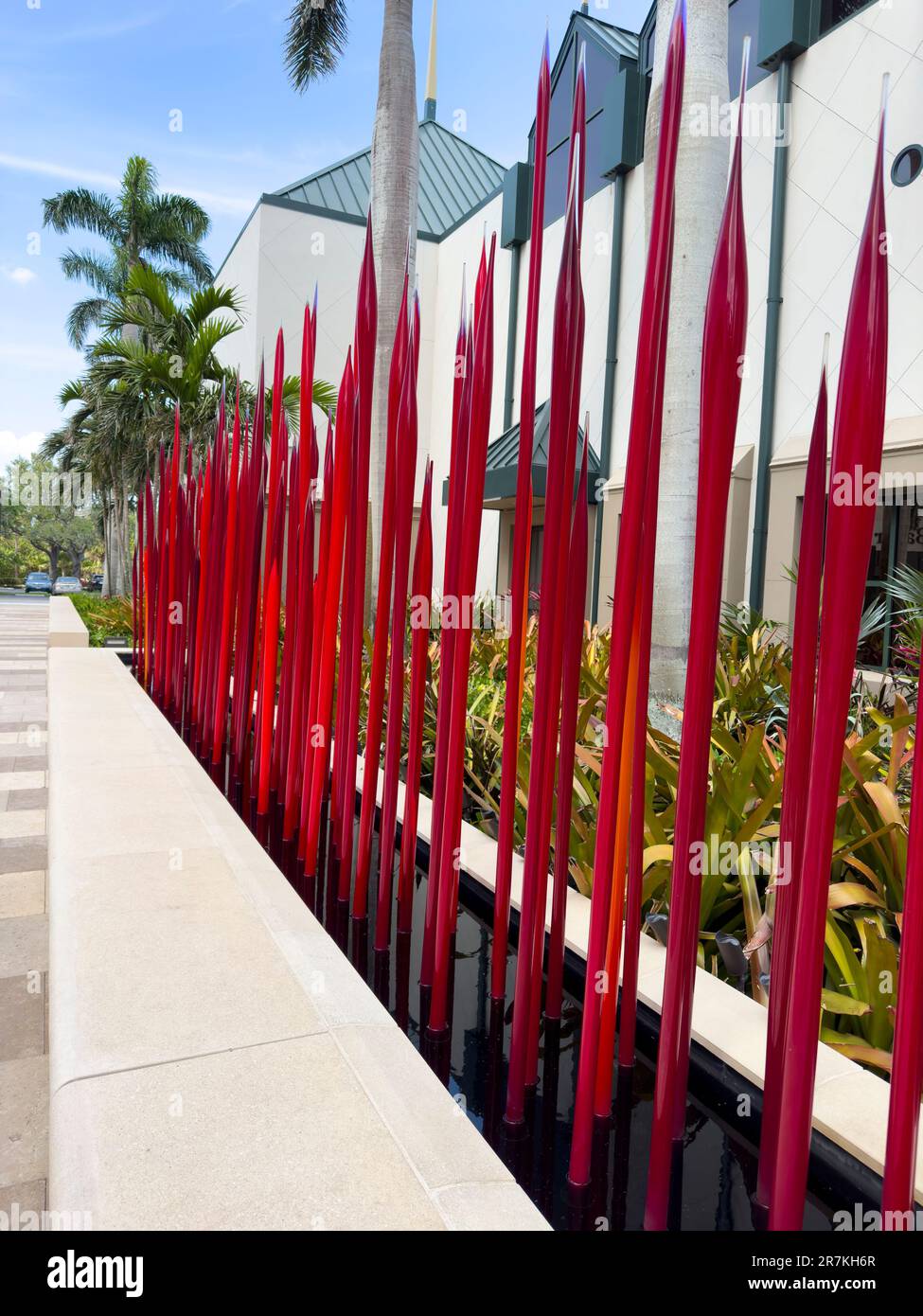 Naples, Florida, USA. 08 March 2023. Glass sculpture by Dale Chihuly on