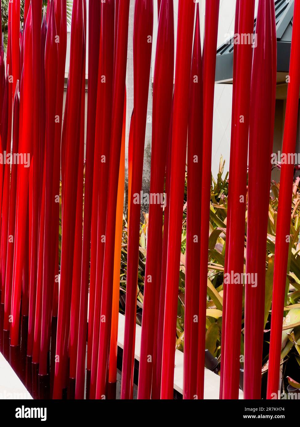 Naples, Florida, USA. 08 March 2023. Glass sculpture by Dale Chihuly on display at the Baker