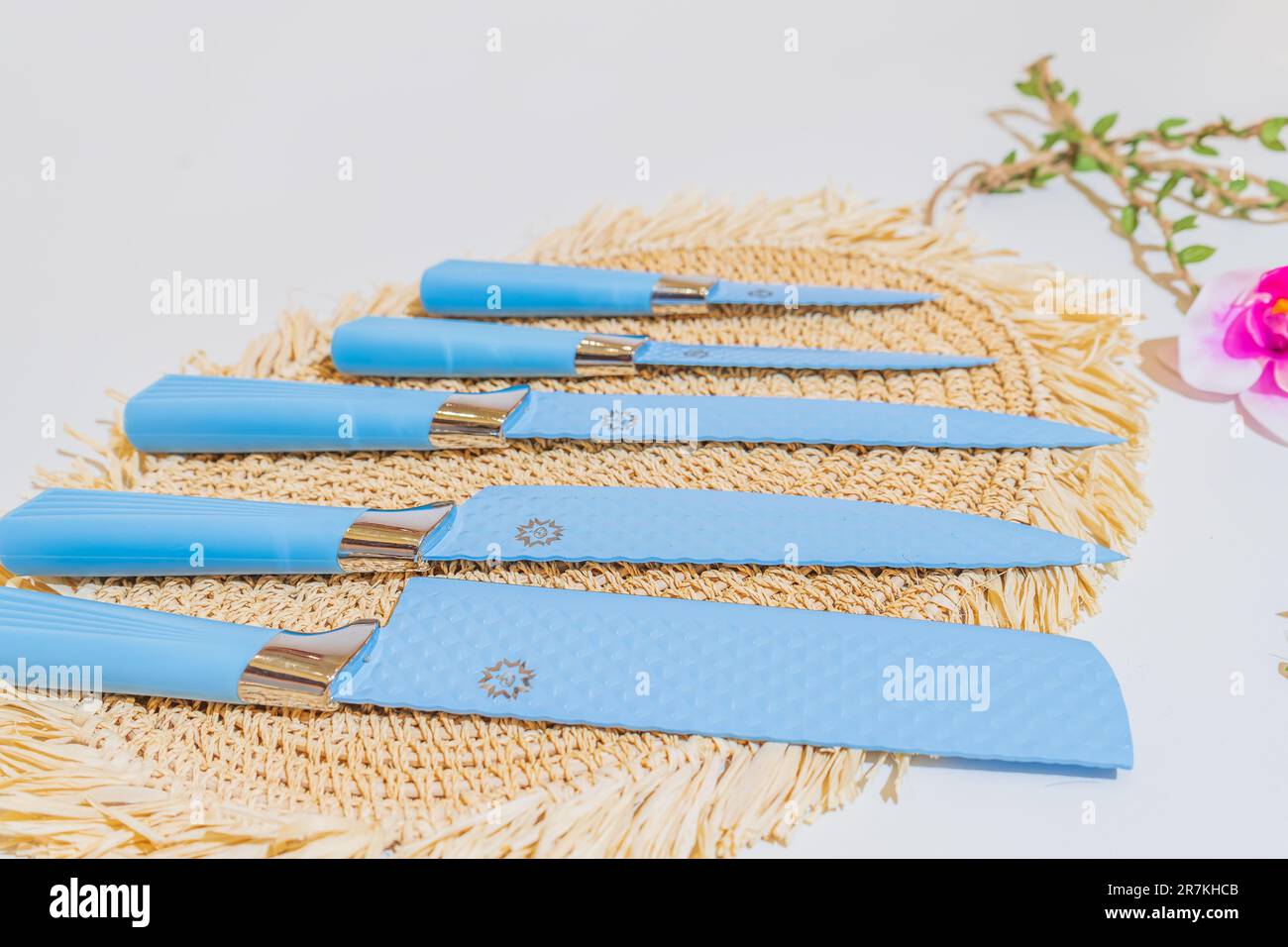The Blue Kitchen Knife Set offers a collection of versatile blades in