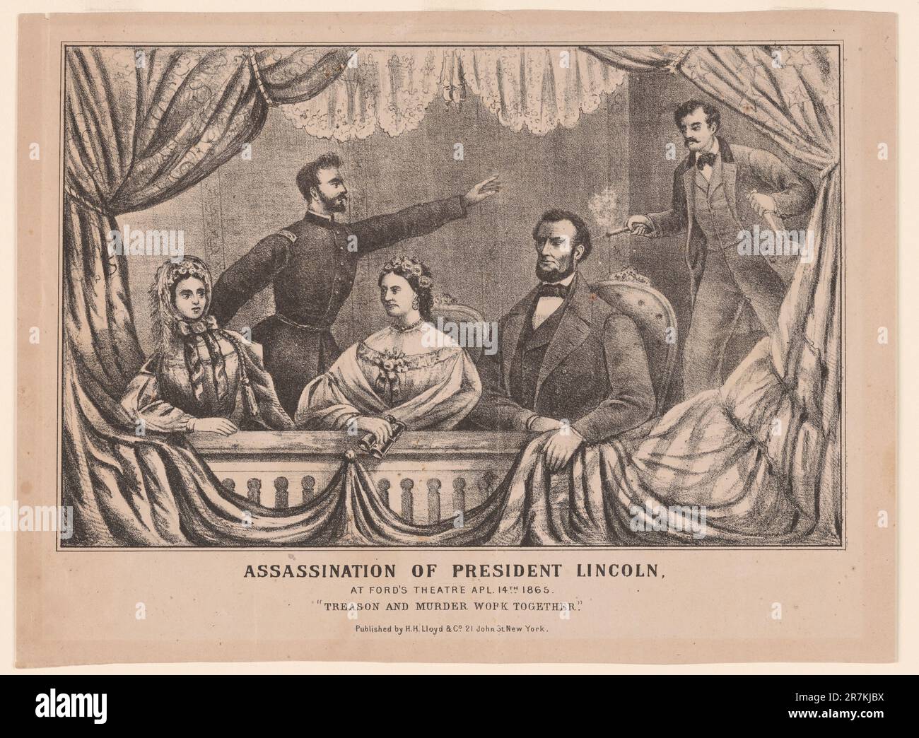 Assassination of President Lincoln c. 1865 Stock Photo