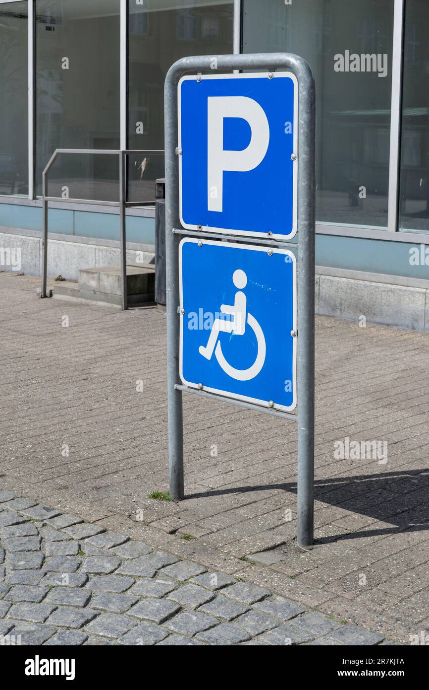 Parking for people with walking difficulties Stock Photo