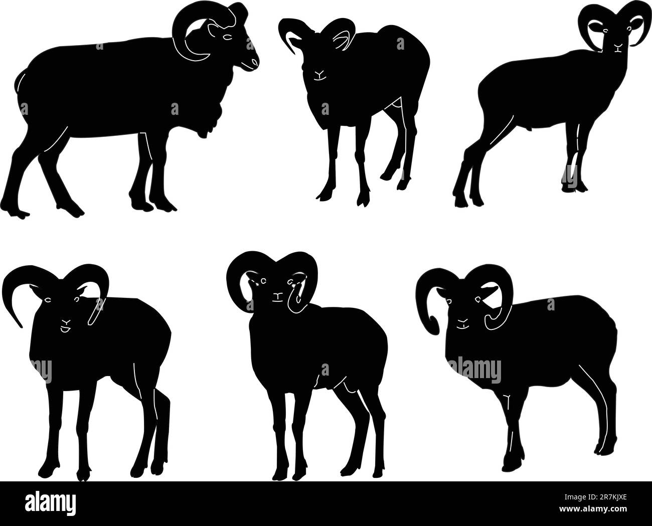 muflon collection - vector Stock Vector Image & Art - Alamy