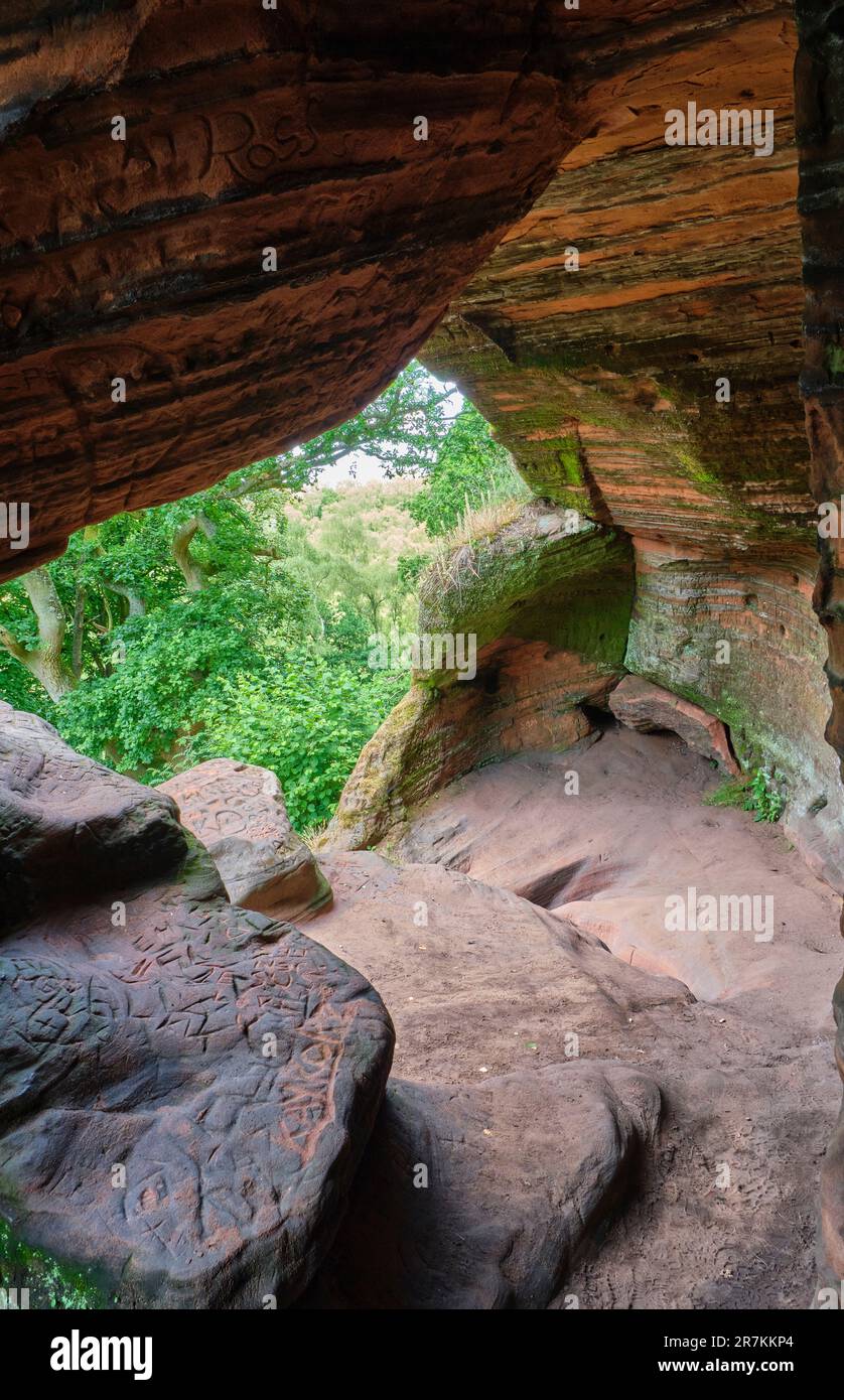 Kinver Rocks Kinver caves hi-res stock photography and images - Alamy