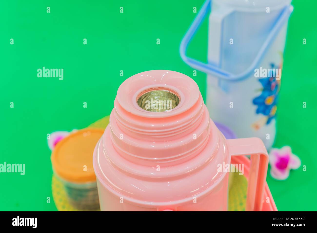 The Hot Water Thermos: Pink and Blue Dual Tone Beverage Container is a