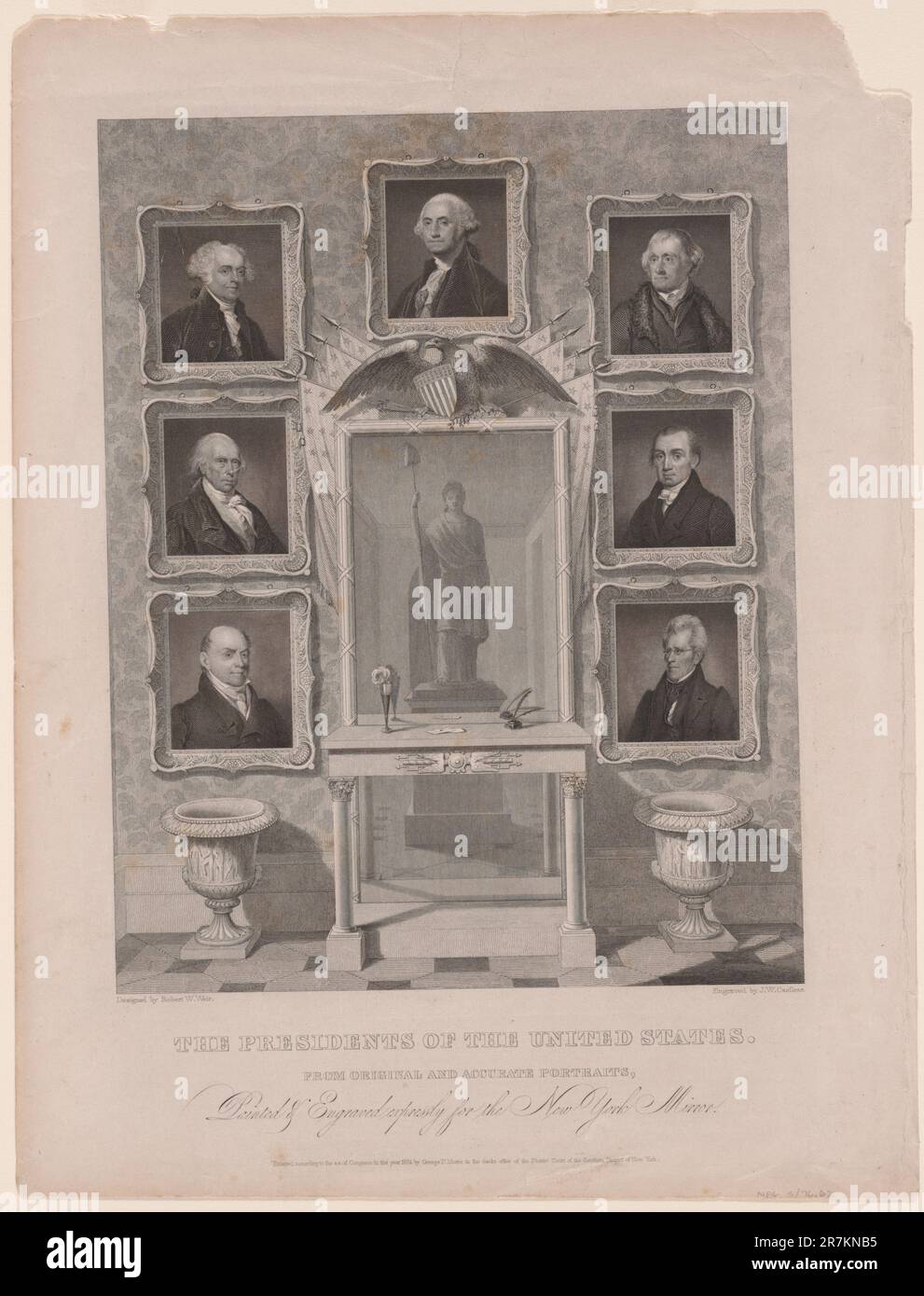The Presidents of the United States 1834 Stock Photo
