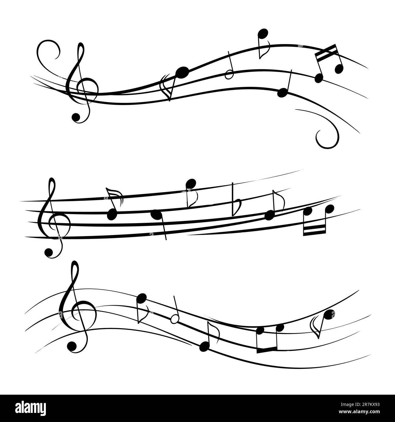 Music notes on white background Stock Vector Image & Art - Alamy