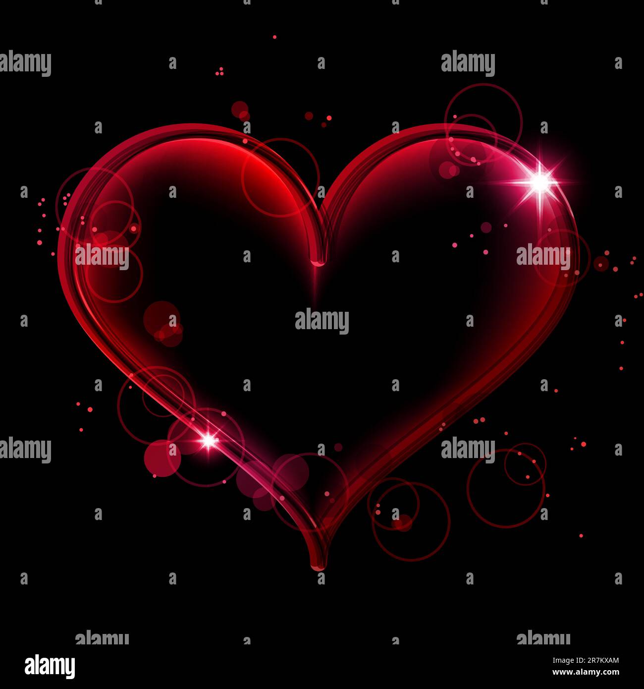Vector picture with red heart Stock Vector Image & Art - Alamy