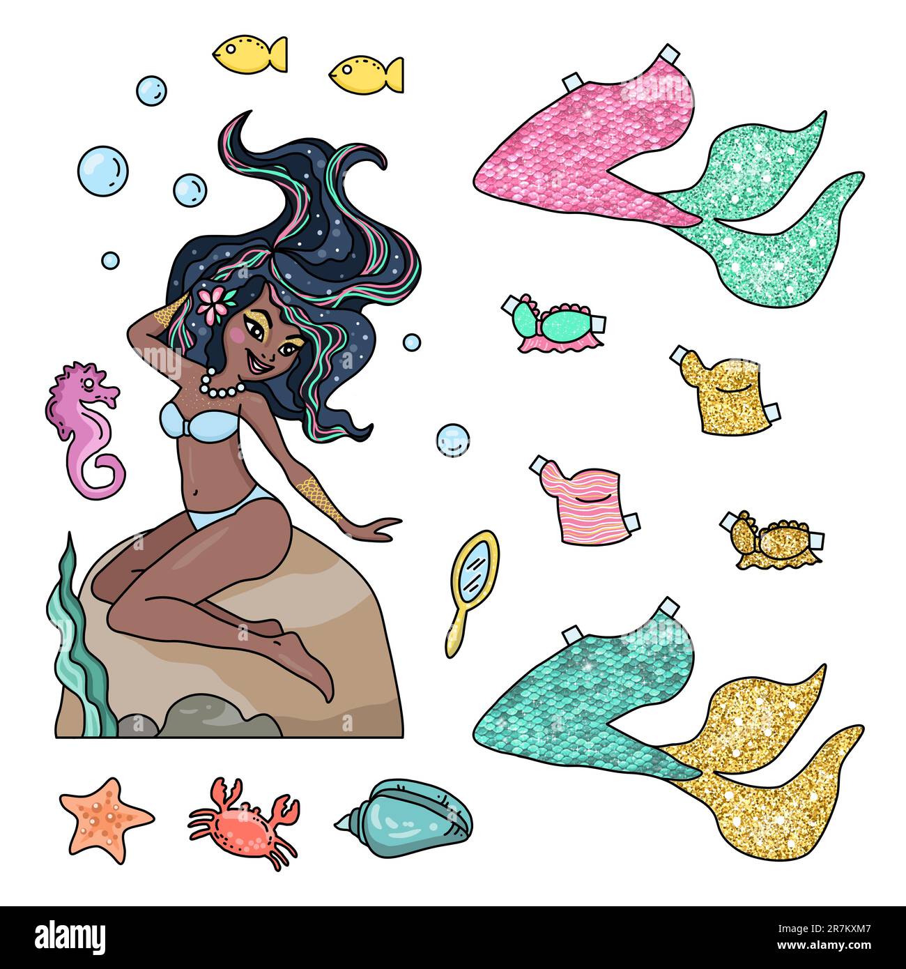 Little mermaid Cut Out Stock Images & Pictures - Alamy